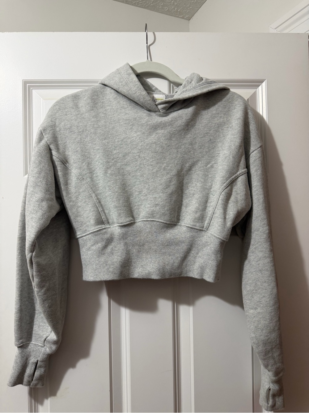 aerie Light Gray Cropped Hoodie - Cozy Everyday Pullover